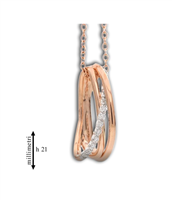 Halskette Gemoro Dame LEGAMI in Rosègold Diamante 0.09 Ct PB1706BR - PB1706BR